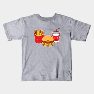 Kawaii Burger and French Fries Kids T-Shirt